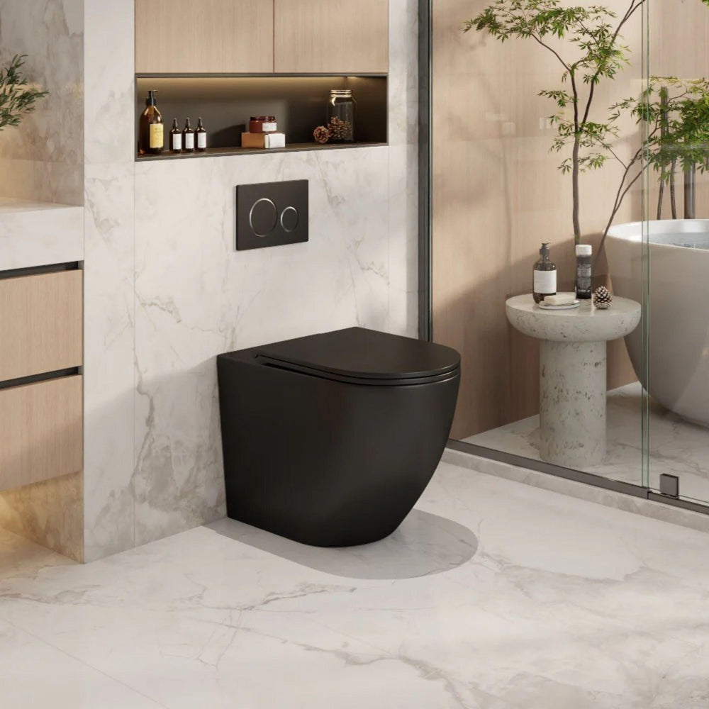 MERCIO NORTON99 QUIET FLUSH WALL FACED FLOOR PAN MATTE BLACK