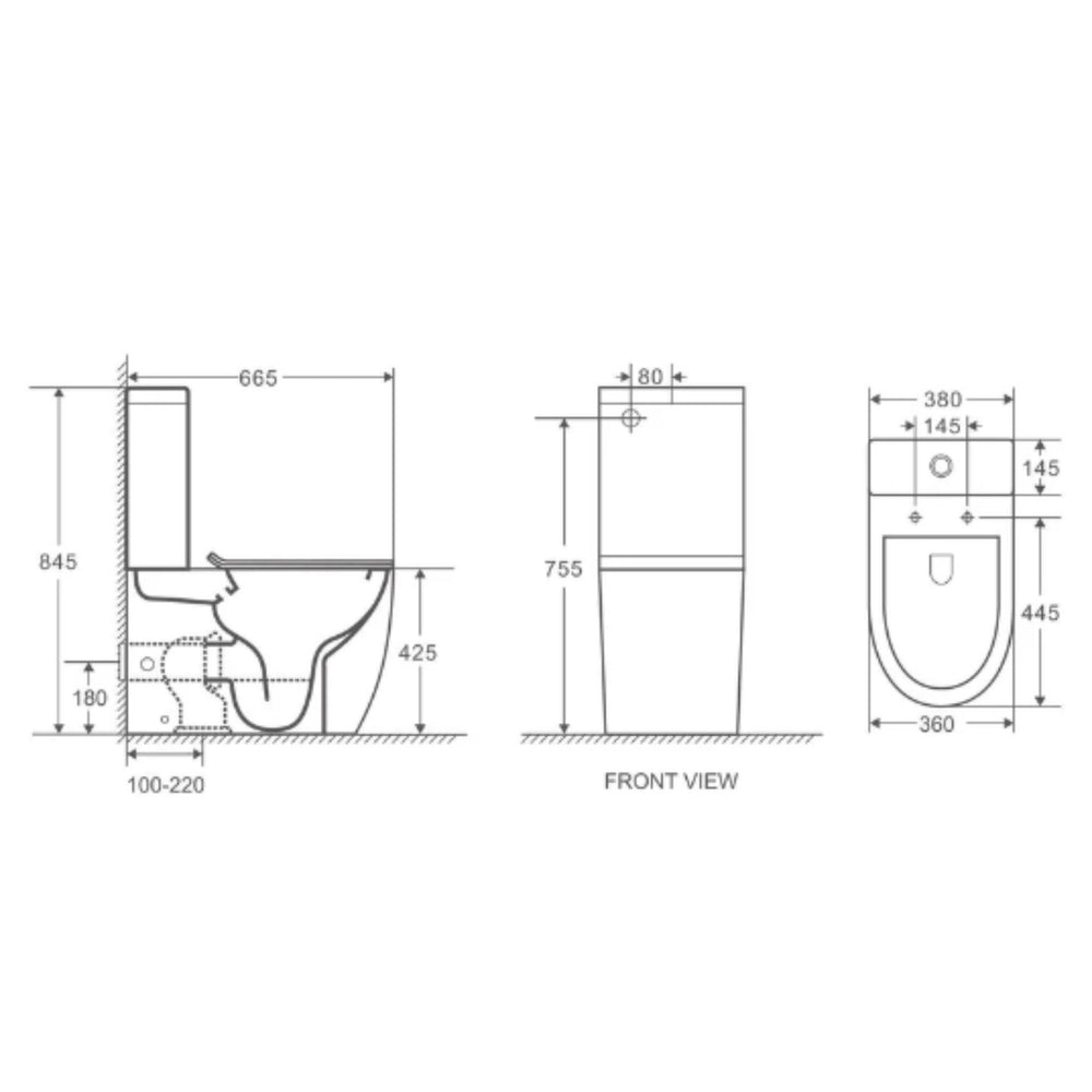 MERCIO NORTON RIMLESS QUIET TORNADO FLUSH BACK TO WALL TOILET SUITE HIGH GLOSS WHITE