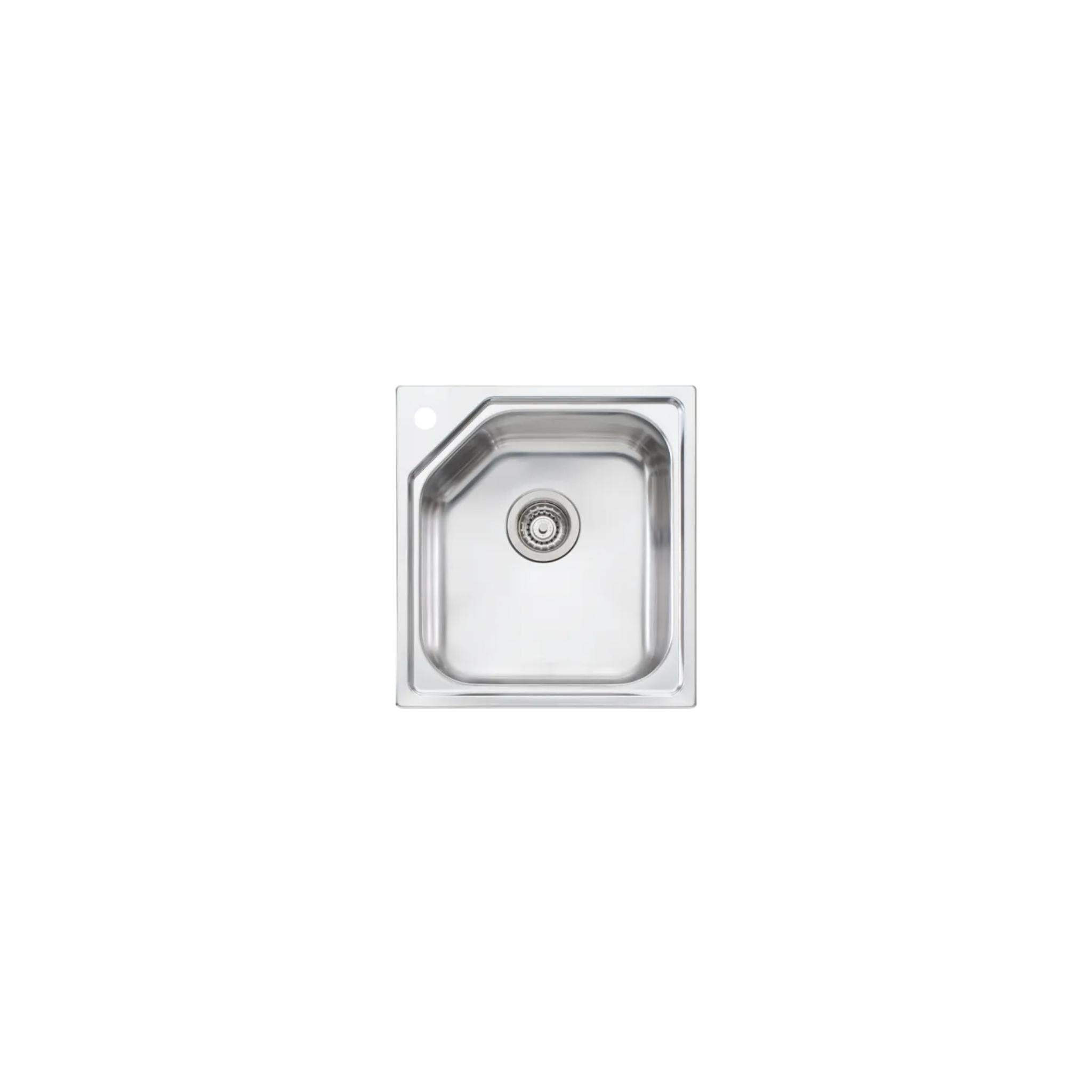 OLIVERI NU-PETITE SINGLE BOWL ALFRESCO, KITCHEN AND LAUNDRY SINK STAINLESS STEEL 460MM