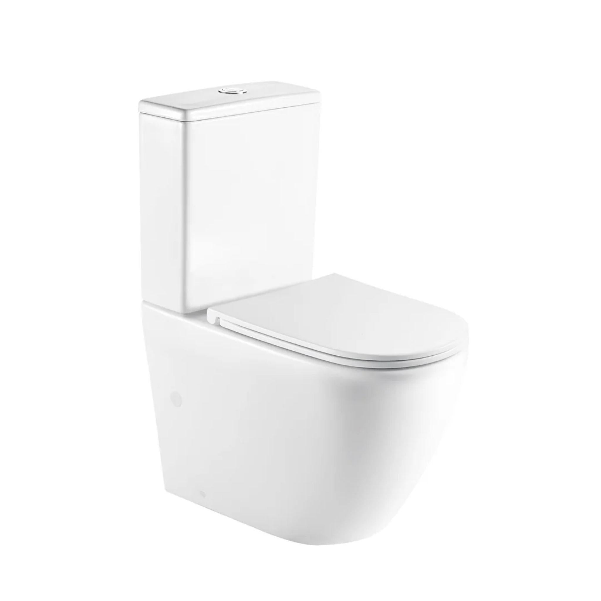 MERCIO NORTON QUIET RIMLESS AND TORNADO FLUSH BACK TO WALL TOILET SUITE MATTE WHITE