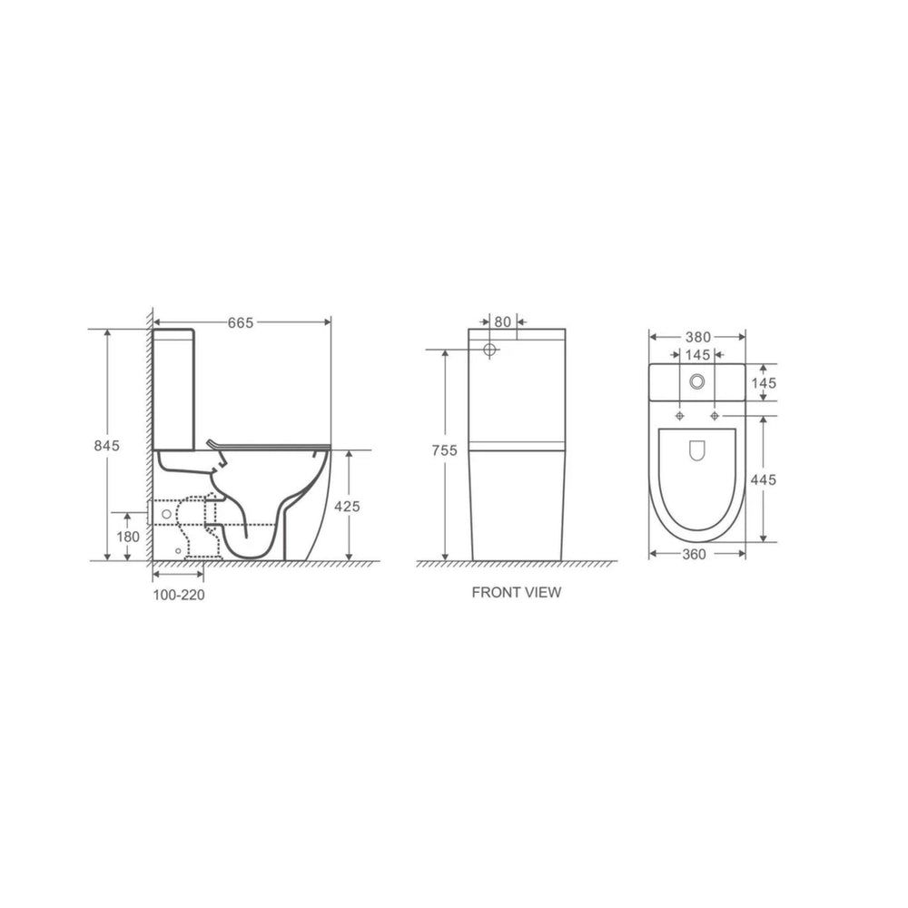 MERCIO NORTON QUIET RIMLESS AND TORNADO FLUSH BACK TO WALL TOILET SUITE MATTE WHITE