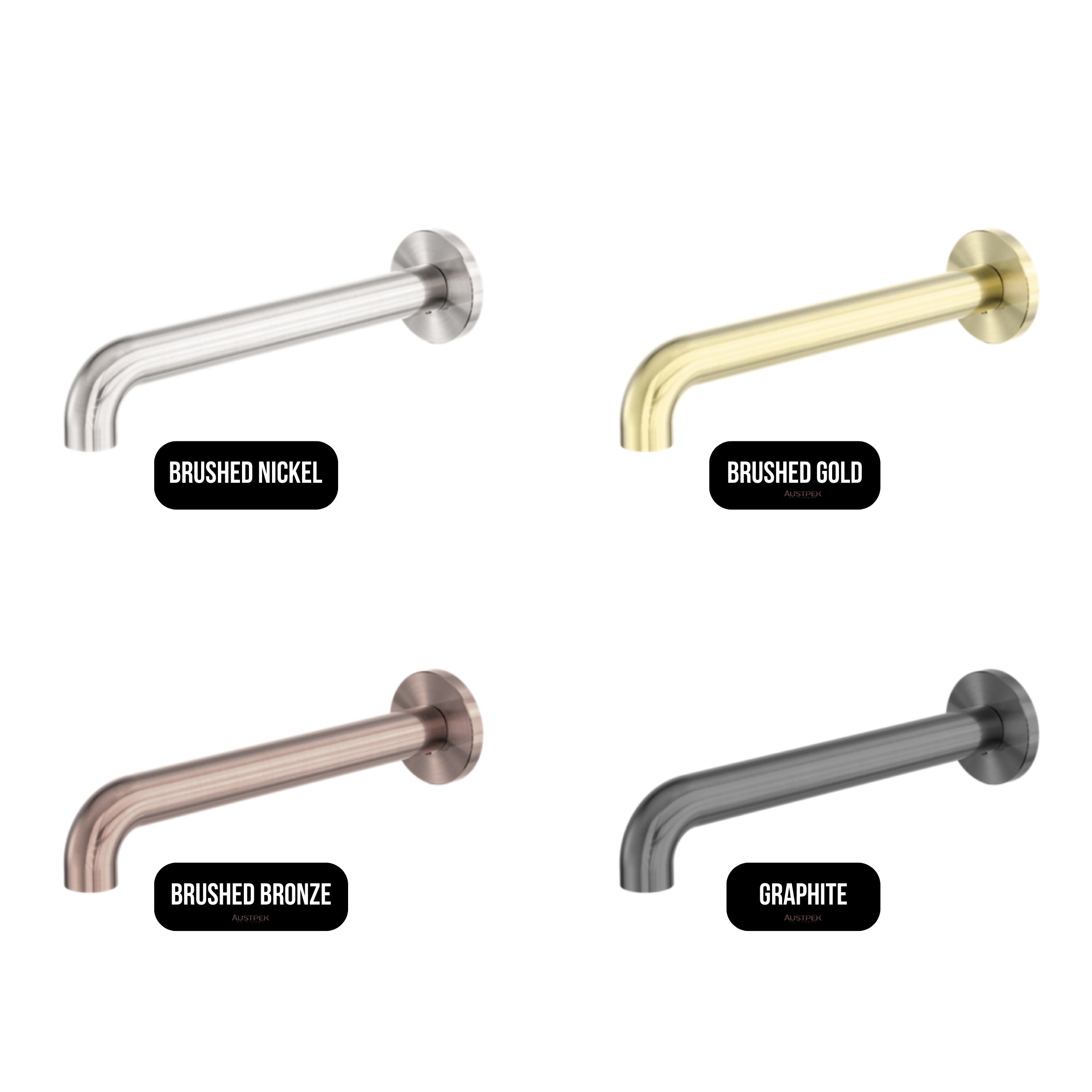 NERO ZEN ROUND BASIN/BATH SPOUT ONLY 185/230MM BRUSHED BRONZE