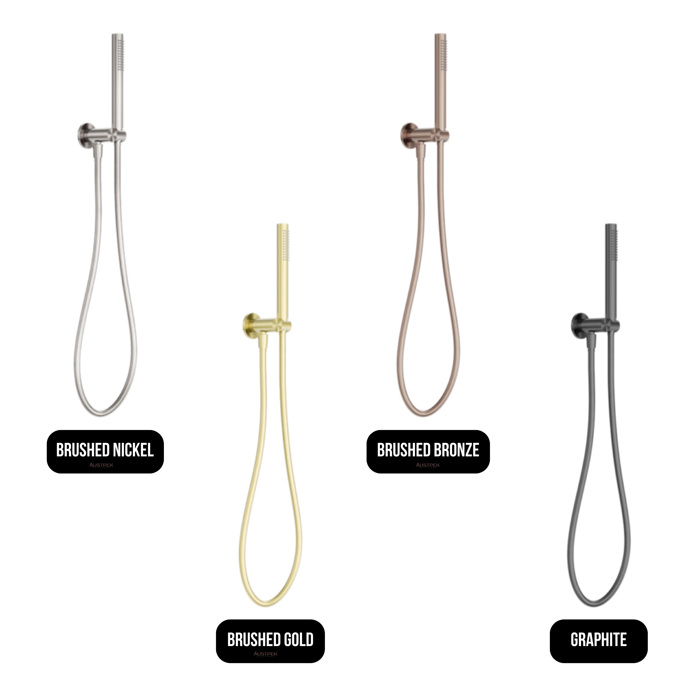 NERO ZEN SHOWER ON BRACKET GRAPHITE