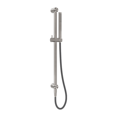NERO ZEN SHOWER RAIL WITH OUTDOOR SHOWER HOSE BRUSHED NICKEL