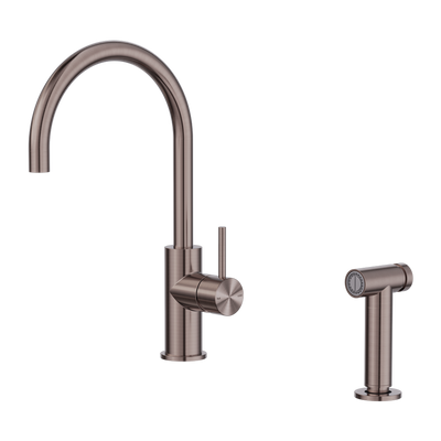 NERO ZEN PULL-OUT SINK MIXER WITH HAND SPRAY 356MM BRUSHED BRONZE