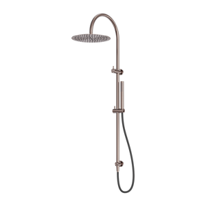 NERO ZEN TWIN SHOWER WITH OUTDOOR SHOWER HOSE BRUSHED BRONZE