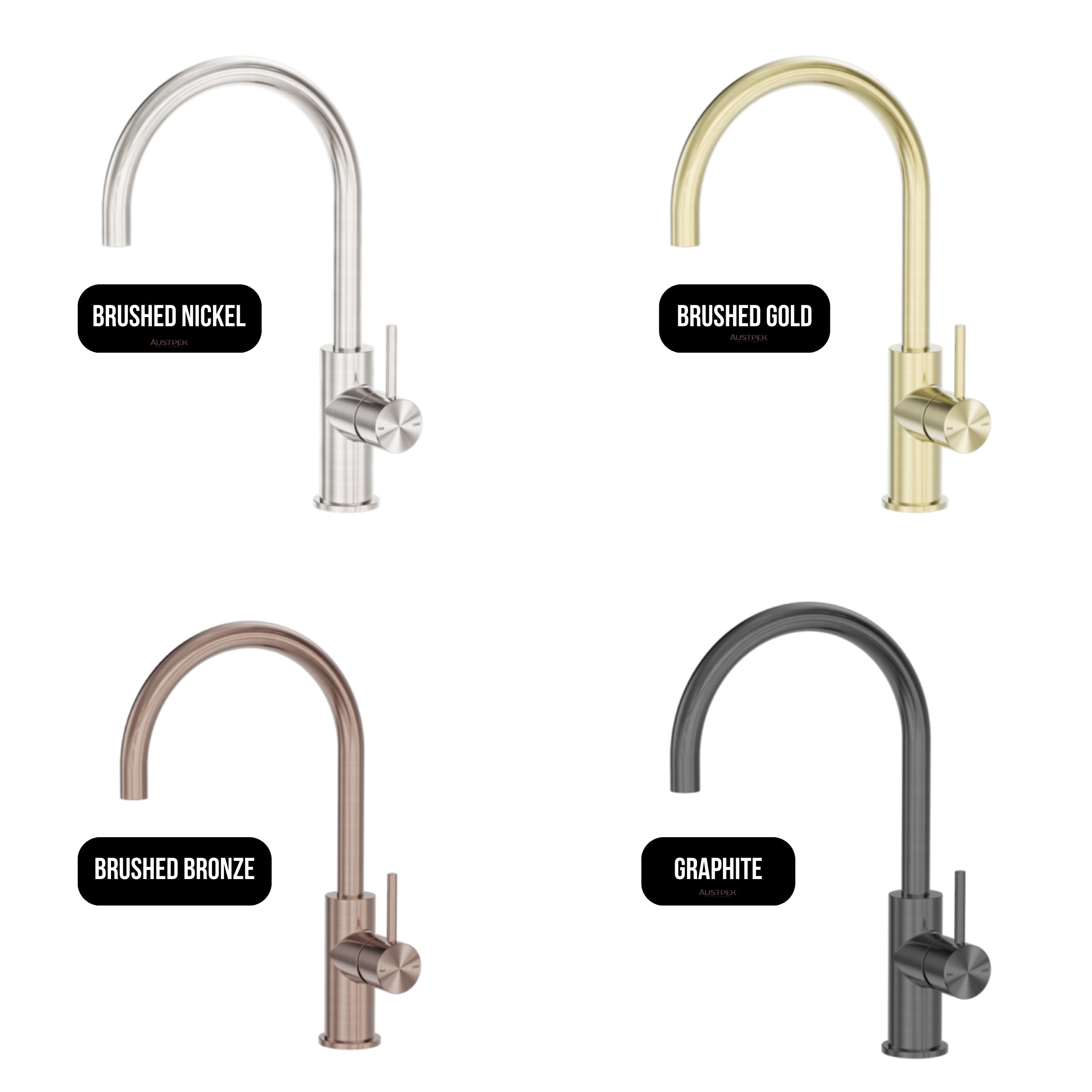 NERO ZEN KITCHEN MIXER 356MM BRUSHED NICKEL