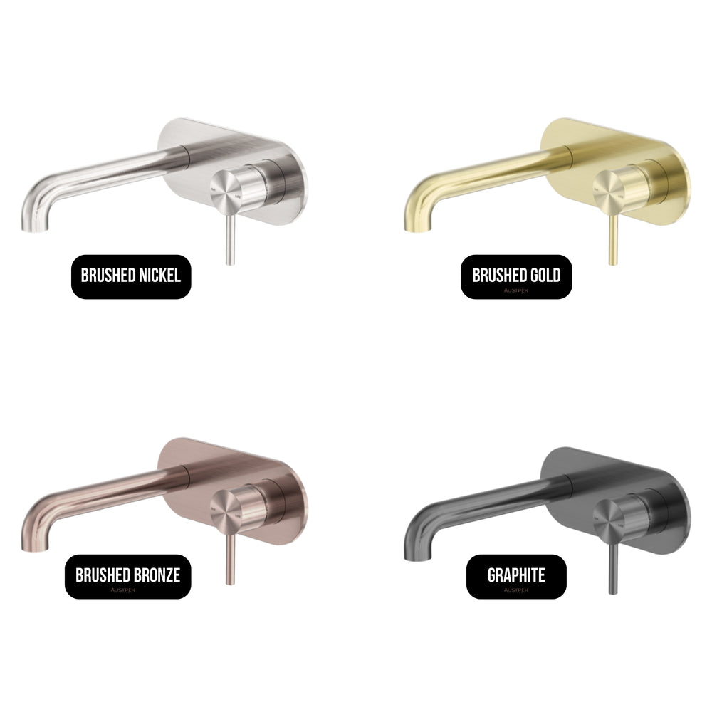 NERO ZEN WALL BASIN / BATH MIXER 185MM GRAPHITE
