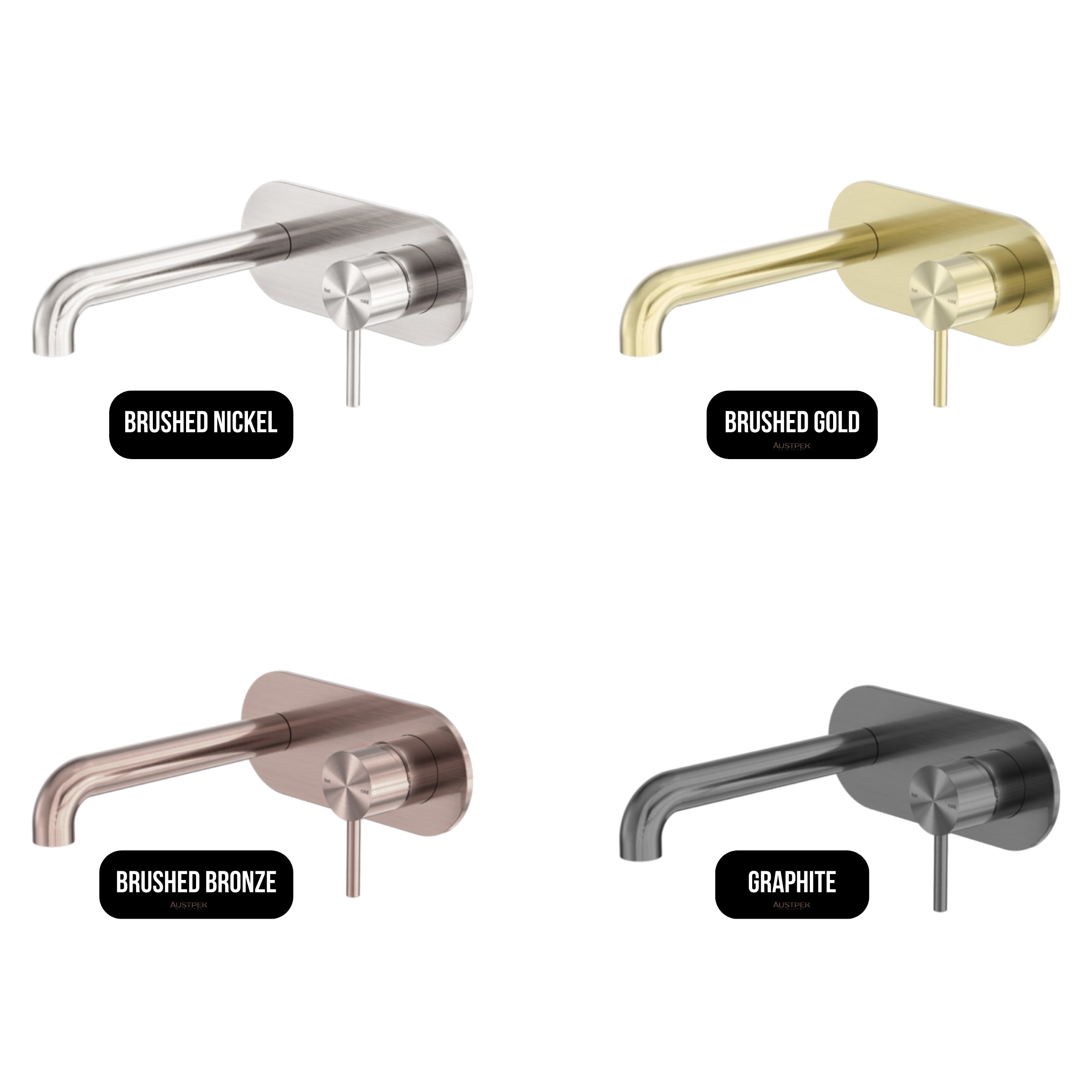 NERO ZEN WALL BASIN / BATH MIXER 185MM BRUSHED BRONZE
