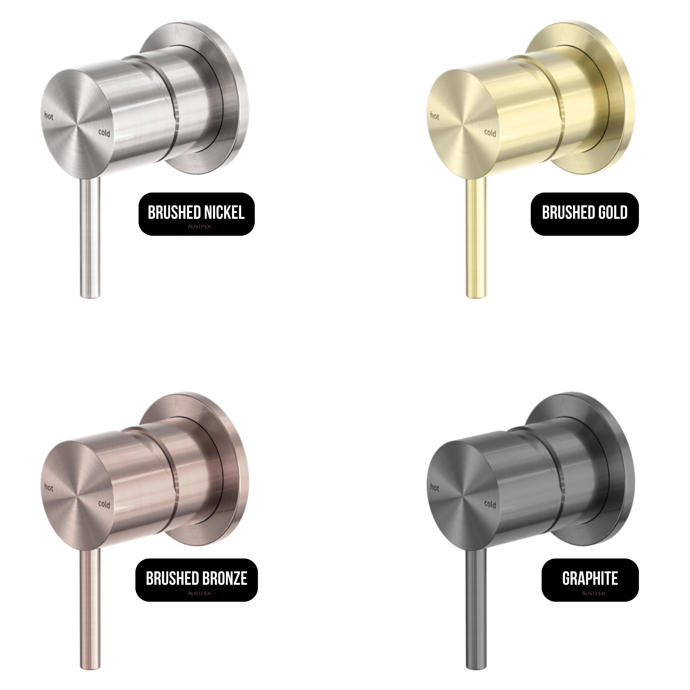 NERO ZEN SHOWER MIXER 80MM BRUSHED BRONZE