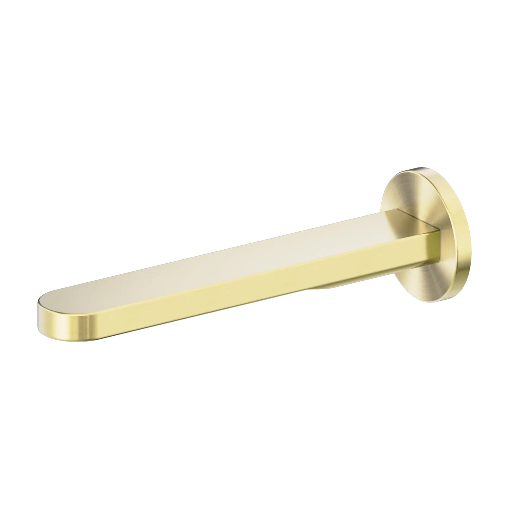 NERO PURE ROUND BATH SPOUT 203MM BRUSHED GOLD