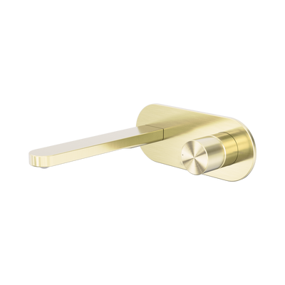 NERO PURE LEAD FREE PROGRESSIVE WALL BASIN / BATH MIXER 200MM BRUSHED GOLD