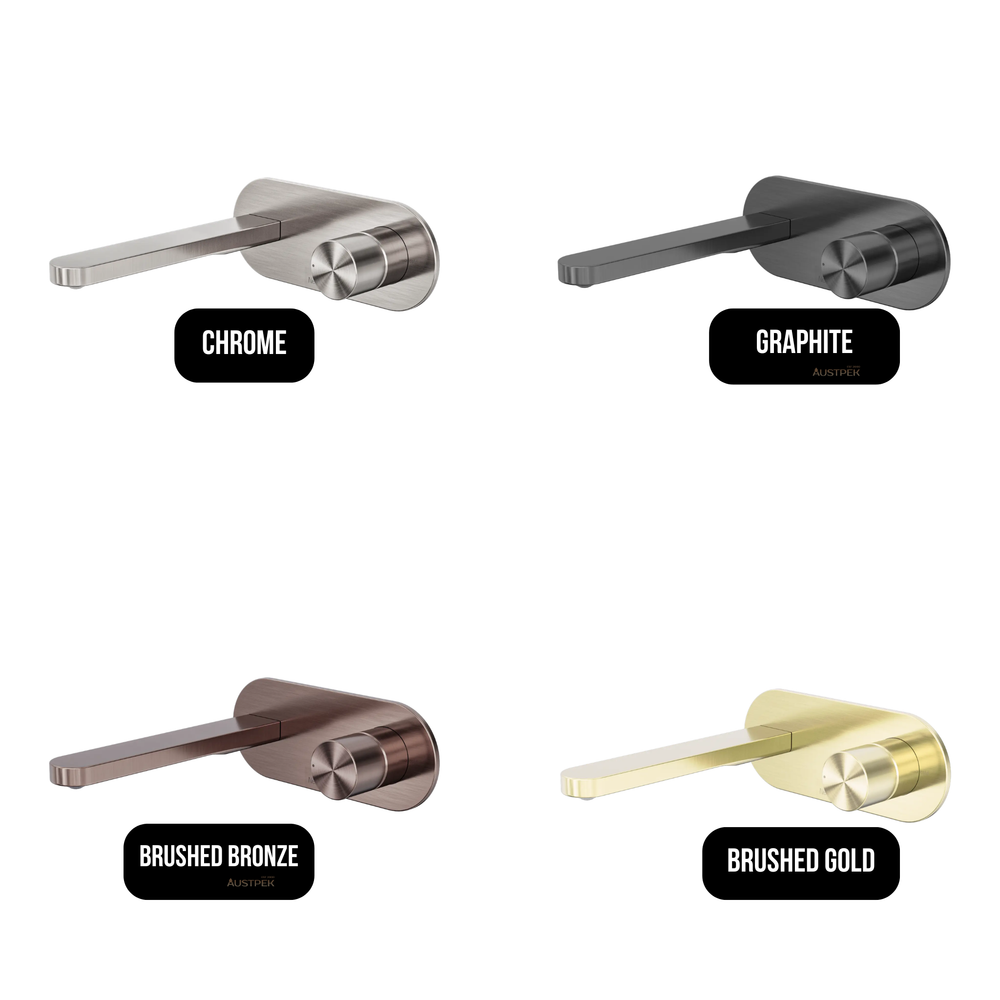 NERO PURE LEAD FREE PROGRESSIVE WALL BASIN / BATH MIXER 200MM GRAPHITE