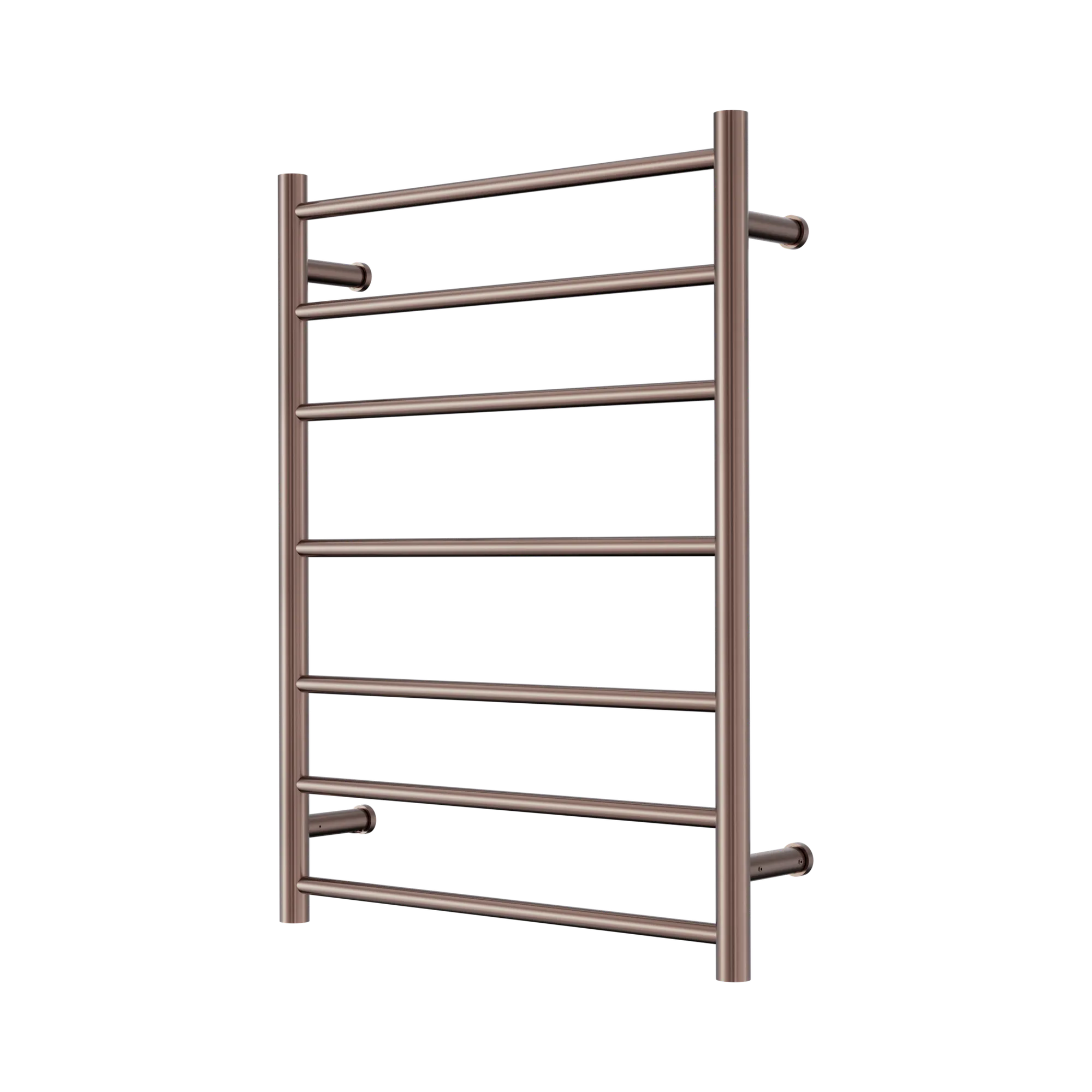 NERO MECCA 240V 7 BAR HEATED TOWEL LADDER BRUSHED BRONZE