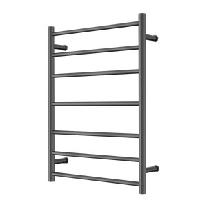 NERO MECCA 7-BAR LADDER HEATED TOWEL GUN METAL 800MM