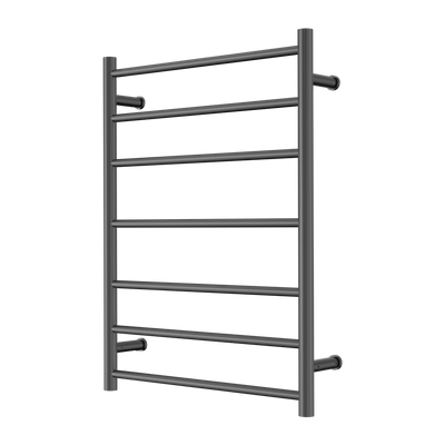 NERO MECCA 7-BAR LADDER HEATED TOWEL GUN METAL 800MM