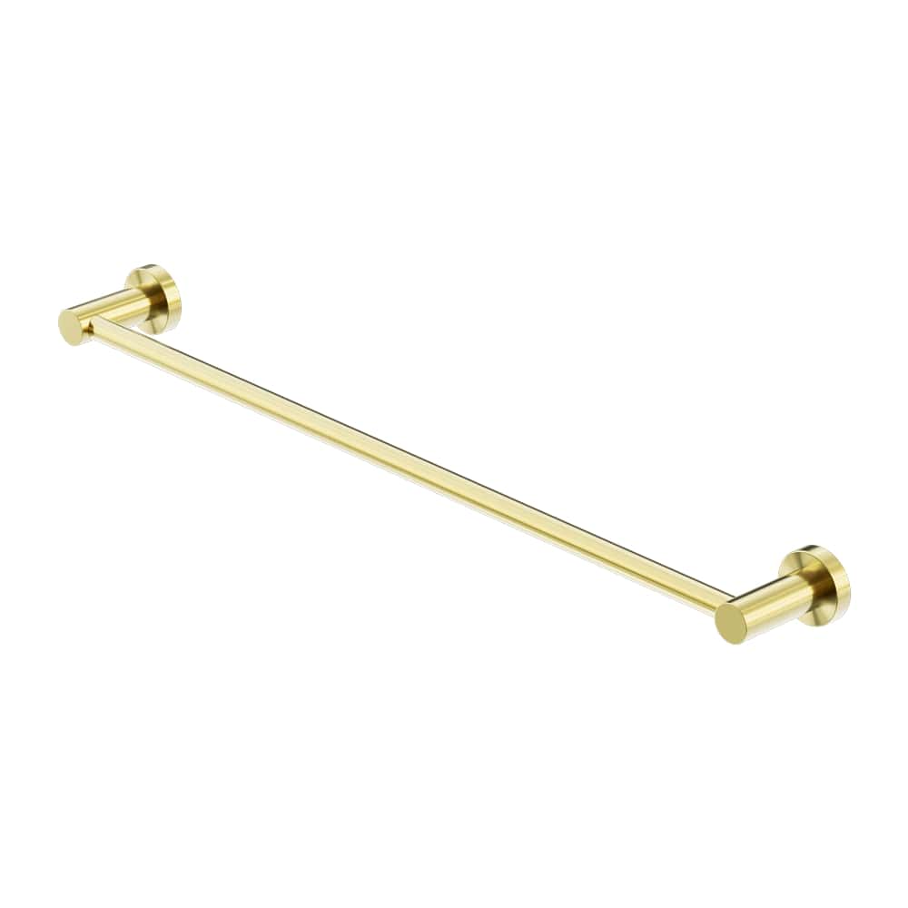 NERO MECCA SINGLE NON-HEATED TOWEL RAIL BRUSHED GOLD (AVAILABLE IN 600MM AND 800MM)