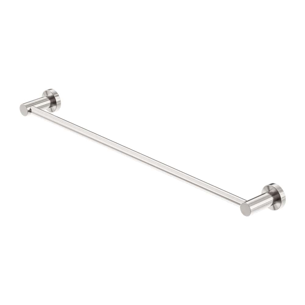 NERO MECCA SINGLE NON-HEATED TOWEL RAIL BRUSHED NICKEL (AVAILABLE IN 600MM AND 800MM)