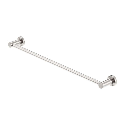NERO MECCA SINGLE NON-HEATED TOWEL RAIL BRUSHED NICKEL (AVAILABLE IN 600MM AND 800MM)