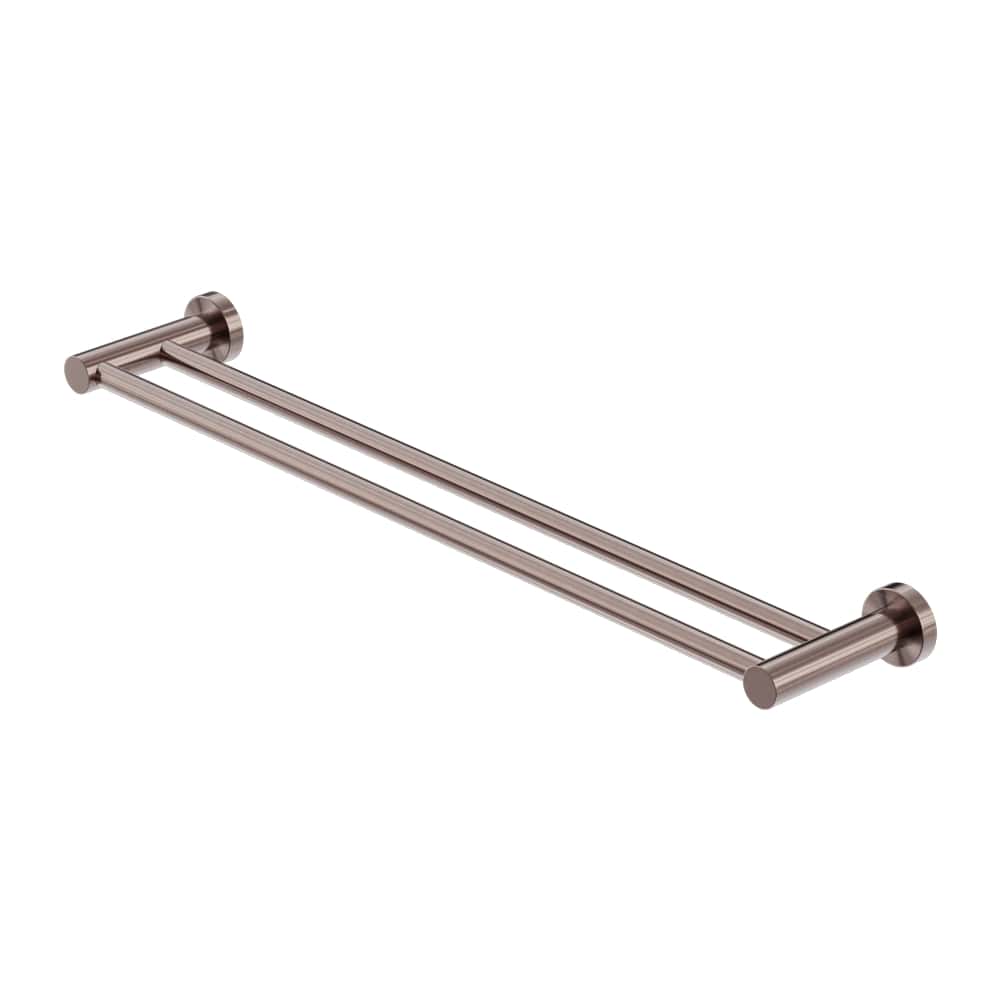 NERO MECCA DOUBLE NON-HEATED TOWEL RAIL BRUSHED BRONZE (AVAILABLE IN 600MM AND 800MM)