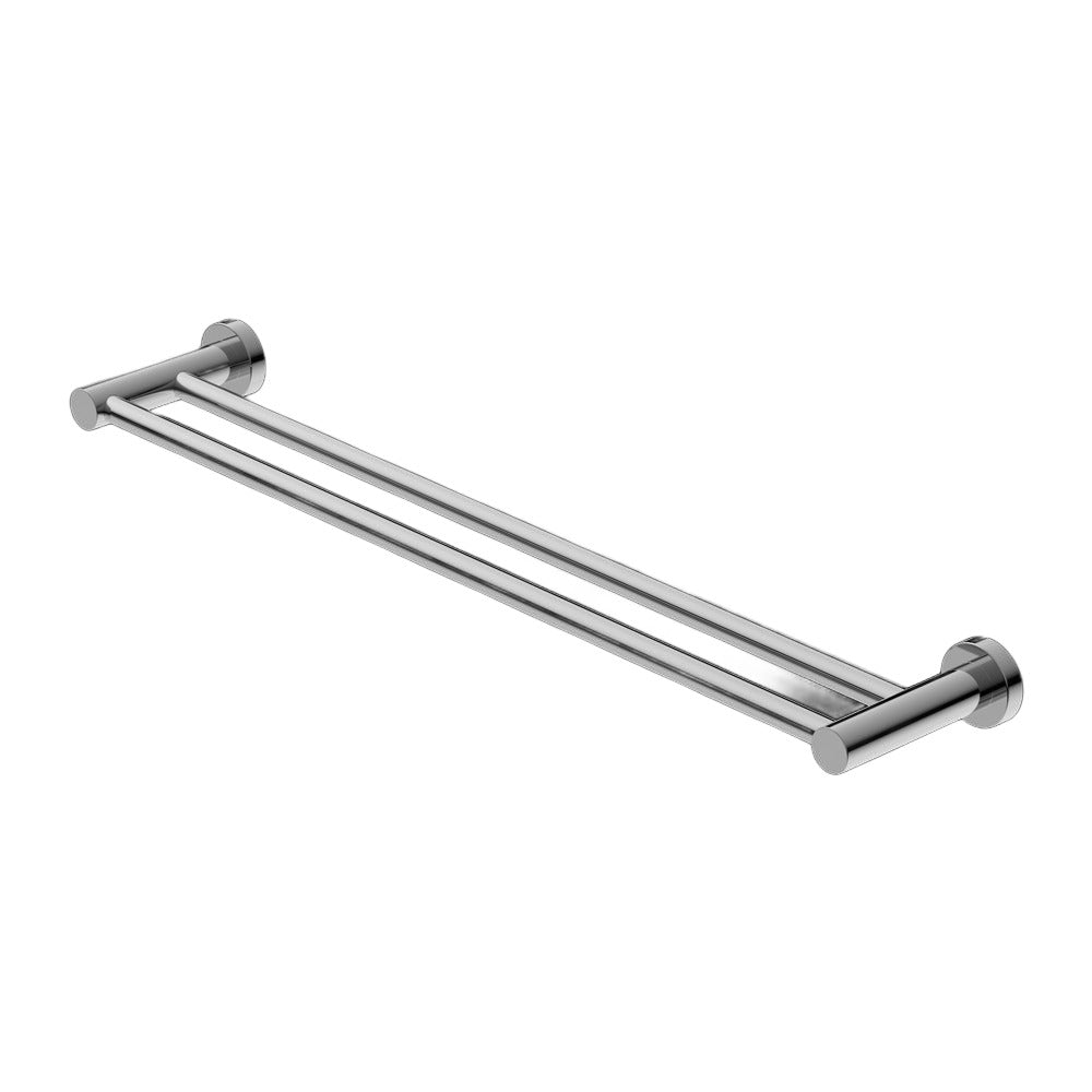 NERO MECCA DOUBLE NON-HEATED TOWEL RAIL CHROME (AVAILABLE IN 600MM AND 800MM)