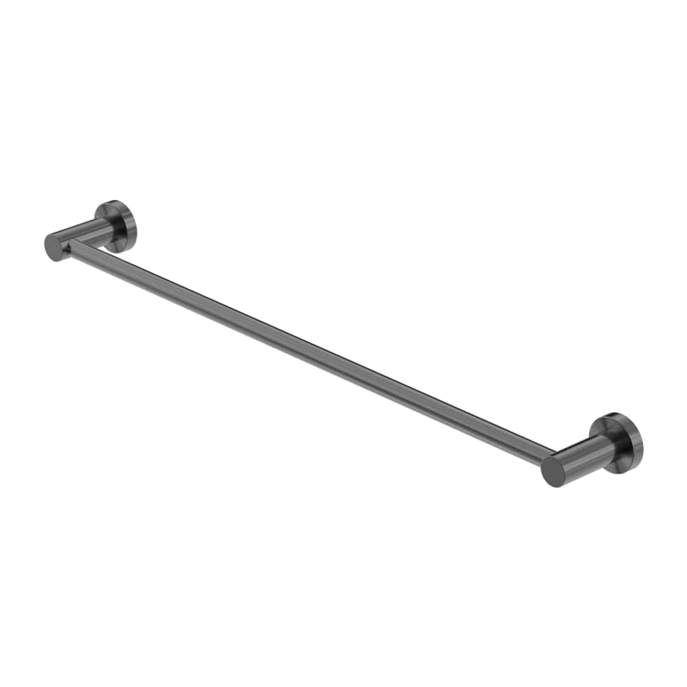 NERO MECCA SINGLE NON-HEATED TOWEL RAIL GUN METAL (AVAILABLE IN 600MM AND 800MM)