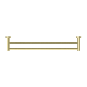 NERO MECCA DOUBLE NON-HEATED TOWEL RAIL BRUSHED GOLD (AVAILABLE IN 600MM AND 800MM)