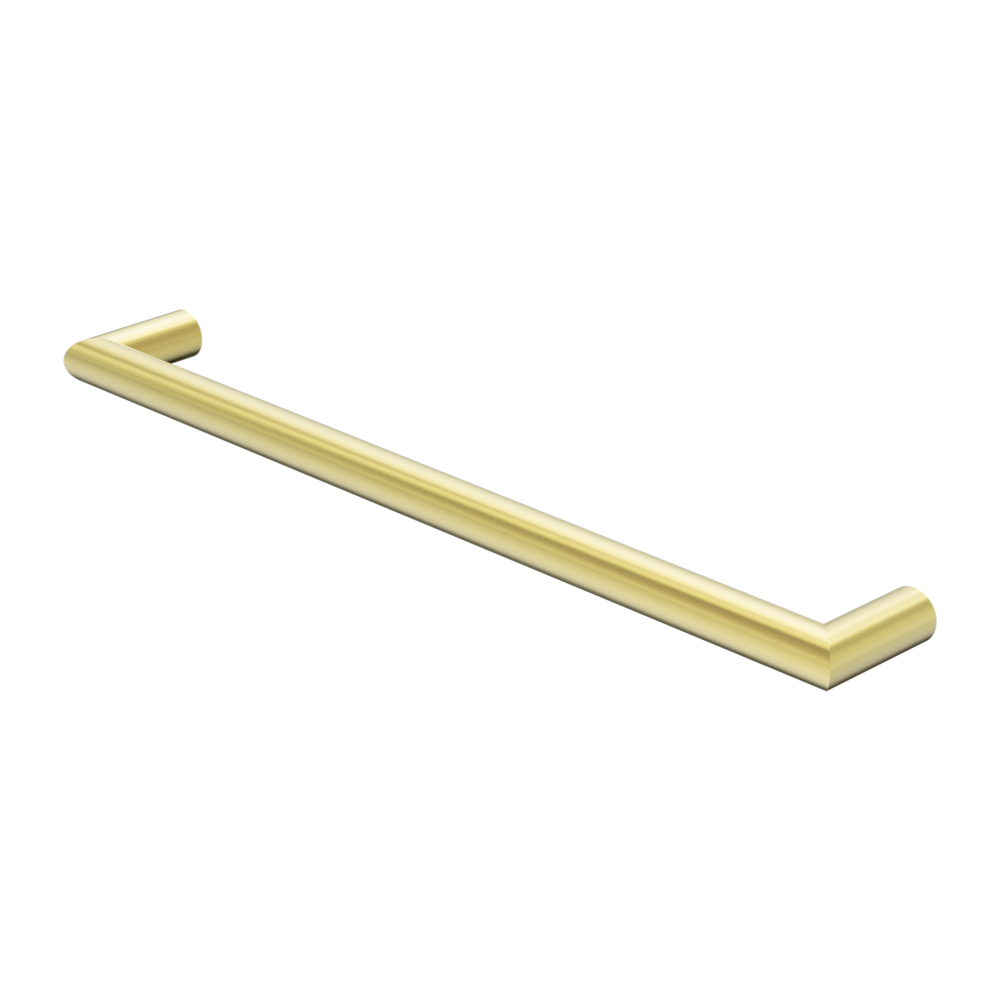NERO MECCA SINGLE HEATED TOWEL RAIL BRUSHED GOLD 632MM