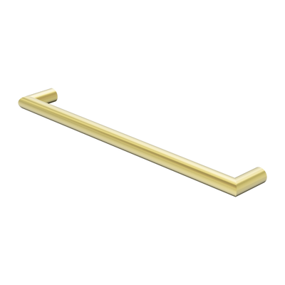 NERO MECCA SINGLE HEATED TOWEL RAIL BRUSHED GOLD 632MM