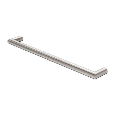 NERO MECCA SINGLE HEATED TOWEL RAIL BRUSHED NICKEL 632MM