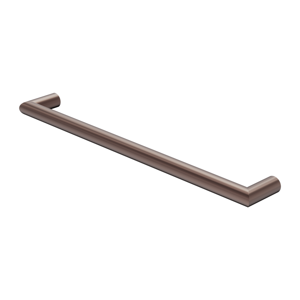 NERO MECCA SINGLE HEATED TOWEL RAIL BRUSHED BRONZE 632MM