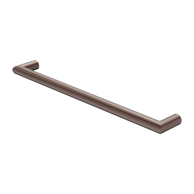 NERO MECCA SINGLE HEATED TOWEL RAIL BRUSHED BRONZE 632MM