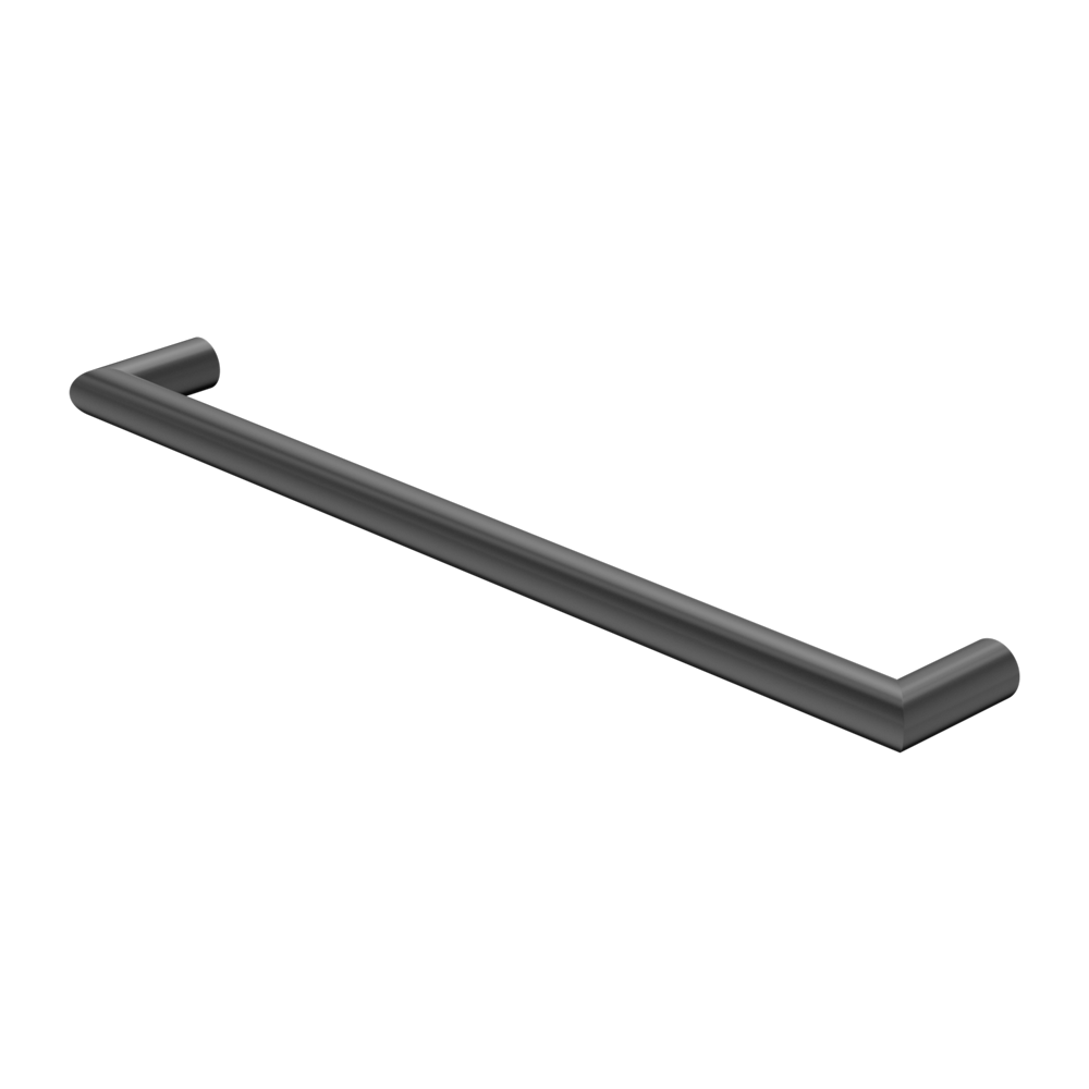 NERO MECCA SINGLE HEATED TOWEL RAIL GRAPHITE 632MM