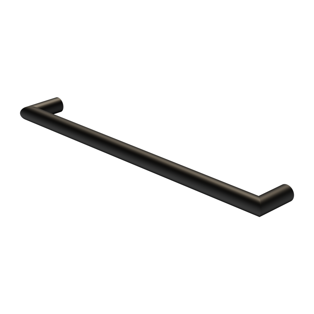 NERO MECCA SINGLE HEATED TOWEL RAIL MATTE BLACK 632MM
