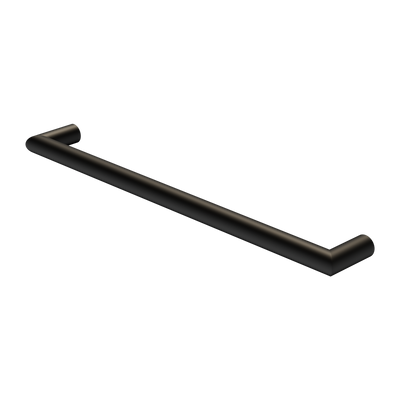 NERO MECCA SINGLE HEATED TOWEL RAIL MATTE BLACK 632MM