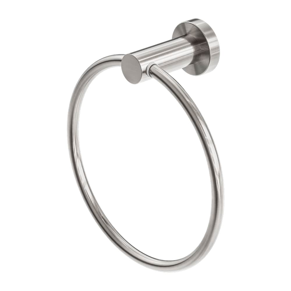 NERO MECCA HAND TOWEL RING BRUSHED NICKEL