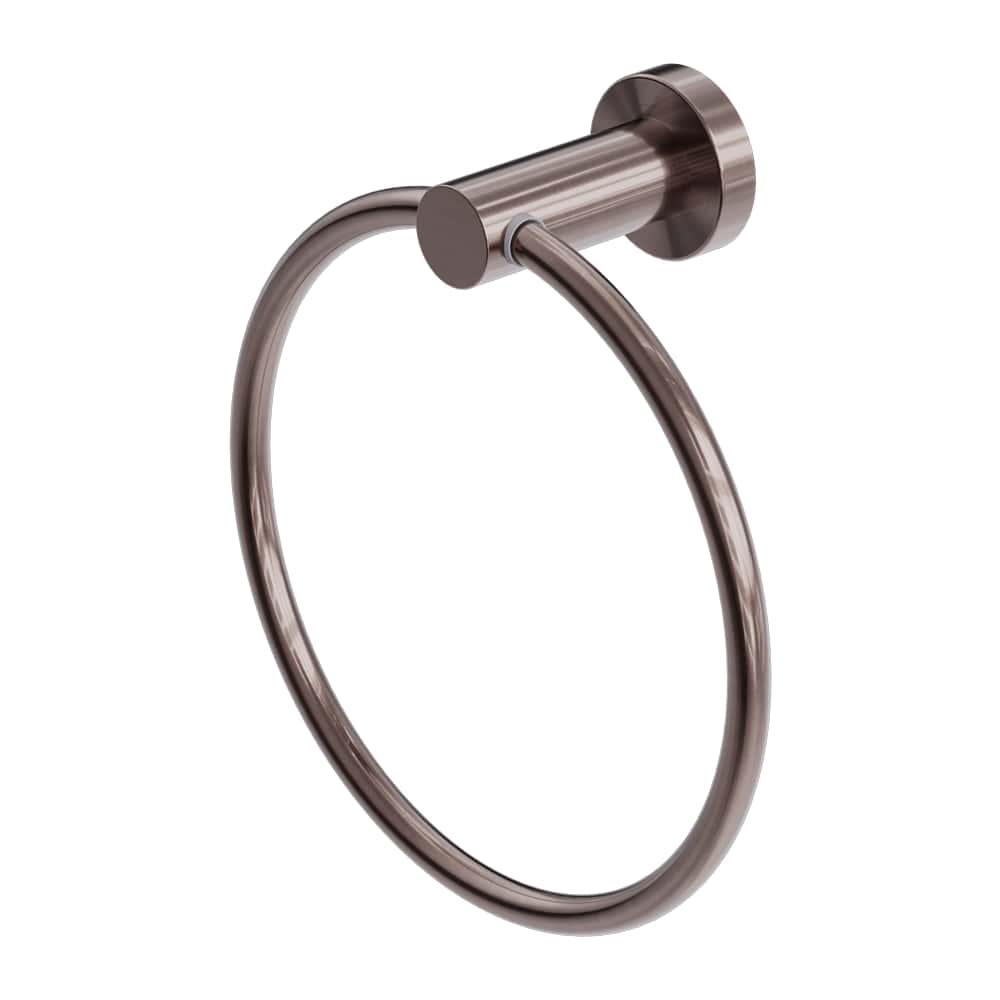 NERO MECCA HAND TOWEL RING BRUSHED BRONZE