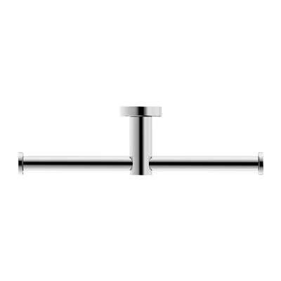 NERO MECCA DOUBLE TOILET ROLL HOLDER CHROME