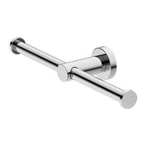 NERO MECCA DOUBLE TOILET ROLL HOLDER CHROME