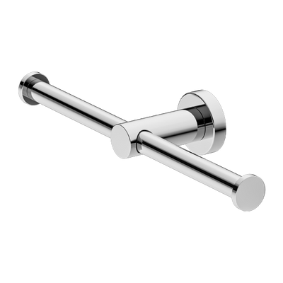 NERO MECCA DOUBLE TOILET ROLL HOLDER CHROME