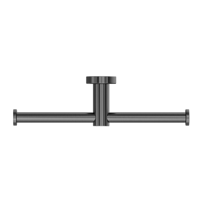 NERO MECCA DOUBLE TOILET ROLL HOLDER GUN METAL