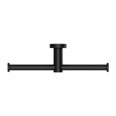 NERO MECCA DOUBLE TOILET ROLL HOLDER MATTE BLACK