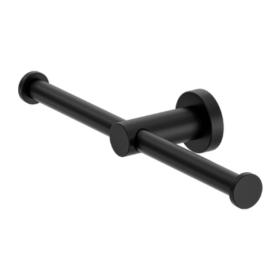 NERO MECCA DOUBLE TOILET ROLL HOLDER MATTE BLACK