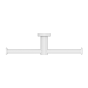NERO MECCA DOUBLE TOILET ROLL HOLDER MATTE WHITE