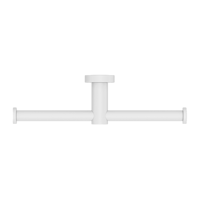 NERO MECCA DOUBLE TOILET ROLL HOLDER MATTE WHITE