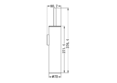 NERO MECCA TOILET BRUSH HOLDER BRUSHED NICKEL