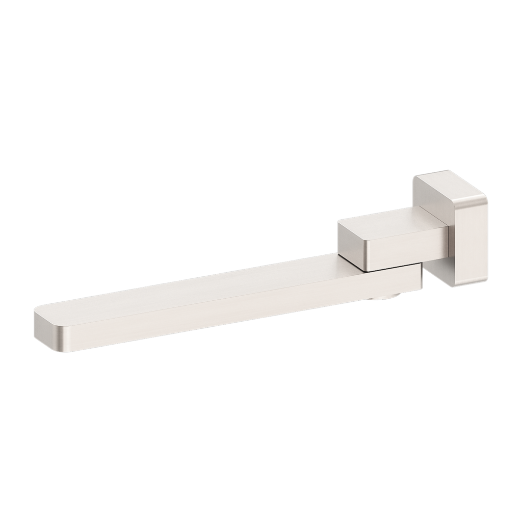 NERO CELIA SWIVEL BATH SPOUT 259MM BRUSHED NICKEL
