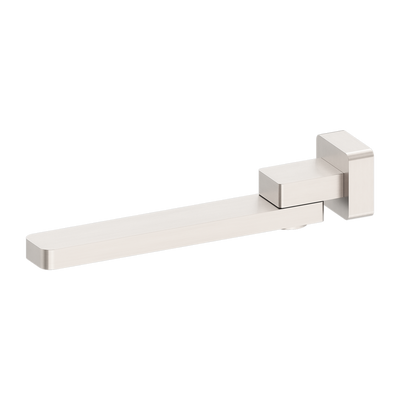 NERO CELIA SWIVEL BATH SPOUT 259MM BRUSHED NICKEL