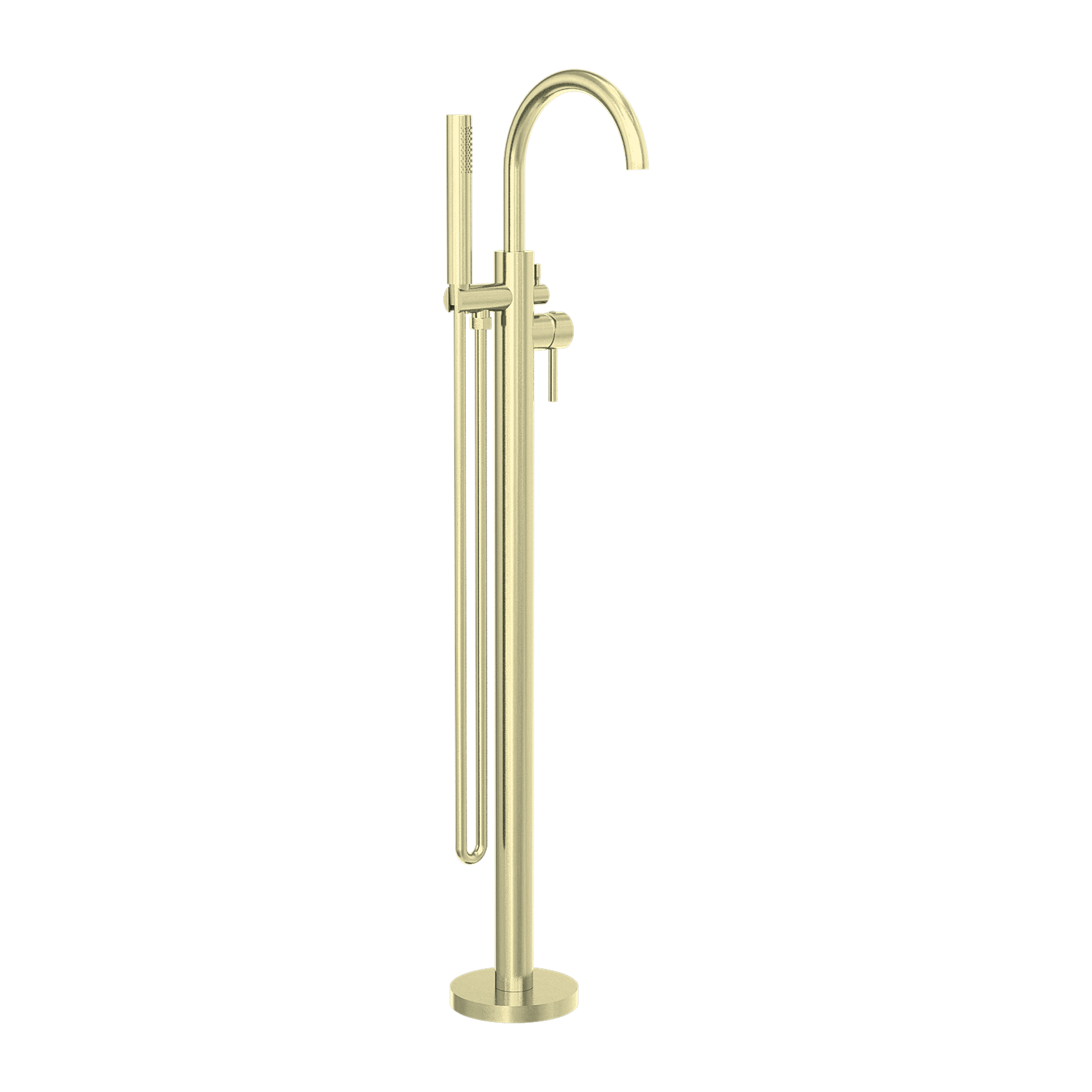 NERO MECCA FREESTANDING MIXER WITH HAND SHOWER BRUSHED GOLD