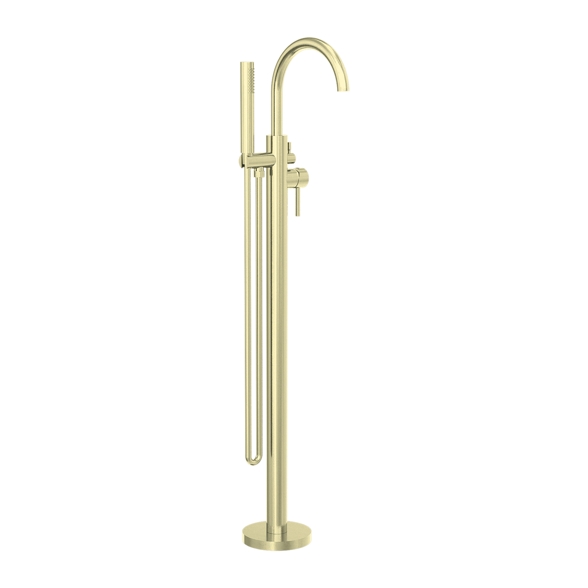 NERO MECCA FREESTANDING MIXER WITH HAND SHOWER 1065MM BRUSHED GOLD